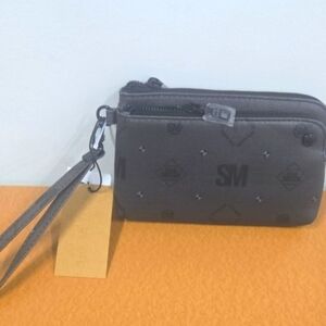 Steve Madden Bitrell Wristlet with Logo Pattern